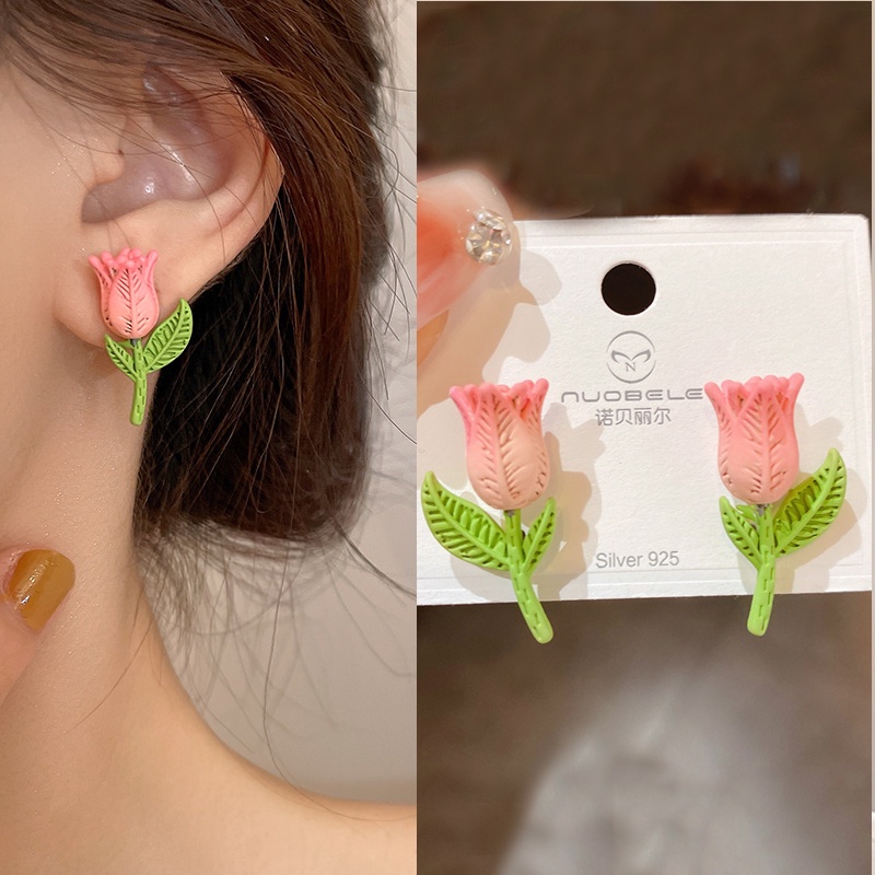 Bông Tai Hình Hoa Tulip Thời Trang Ngọt Ngào Cho Nữ