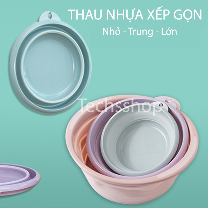 Thau Nhựa Gấp Gọn Tiết Kiệm Không Gian Cho Nhà Bếp