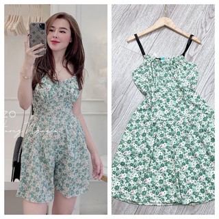 Jumpsuit hai dây hoa nhí cực mát - jum nữ xinh xắn-keli store