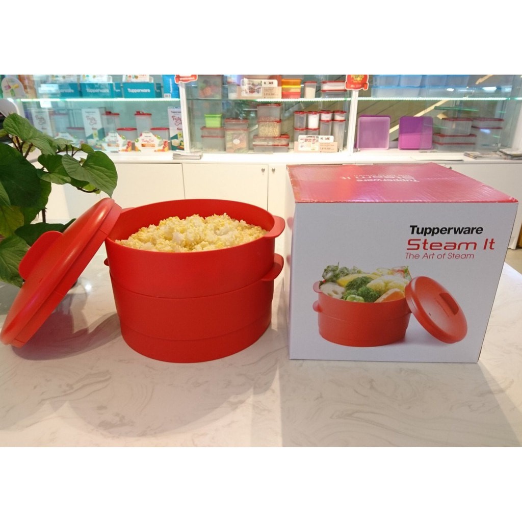 Xửng hấp cao cấp Tupperware Steam It 2 Tầng - Nhựa Nguyên Sinh an toàn cho sức khỏe - Chịu nhiệt