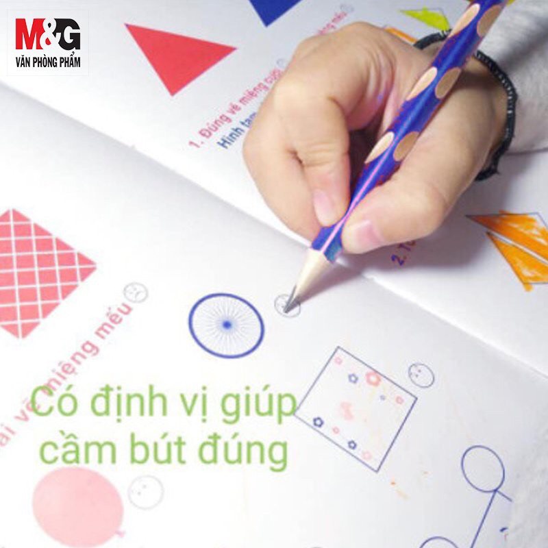 Bút chì gỗ định vị, Bút chì 2B tam giác, chống mỏi tay cầm, M&amp;G - AWP30717