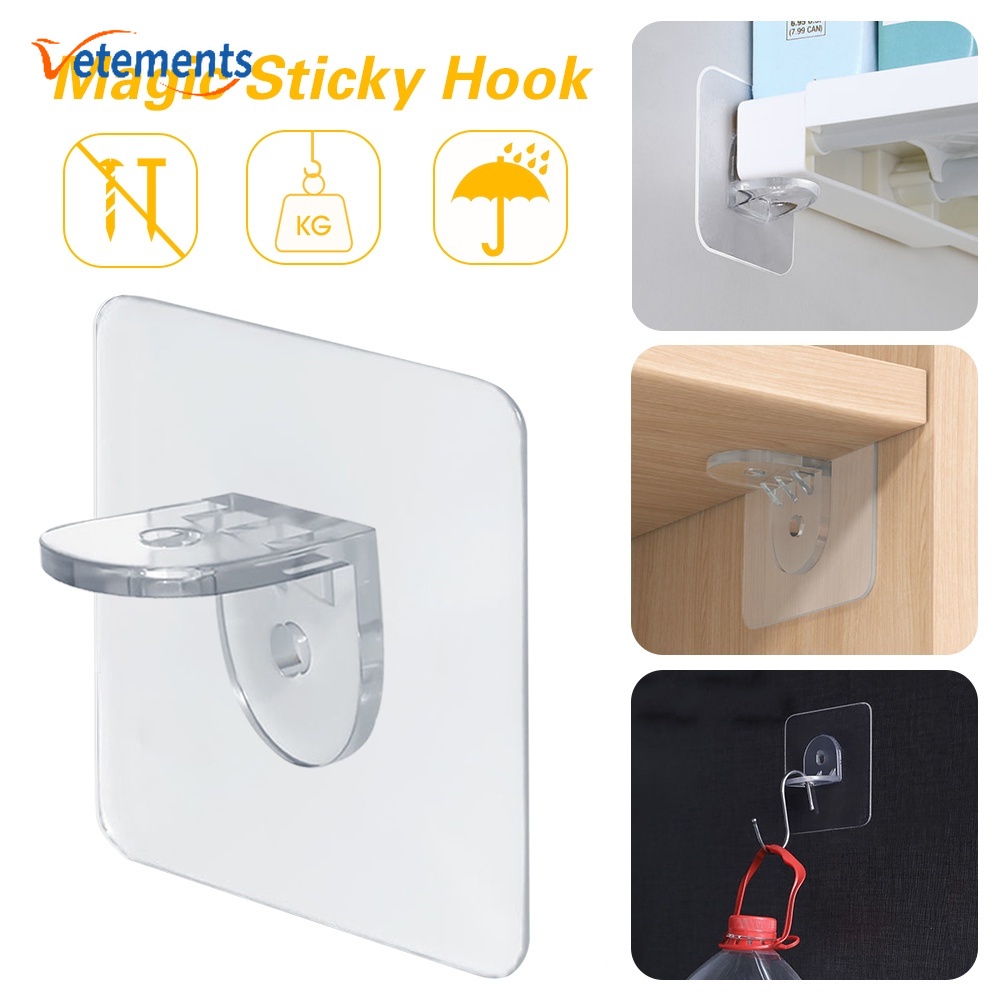 Kệ Nhựa Dán Tủ Quần Áo Tự Dính Trong Suốt 6/7CM