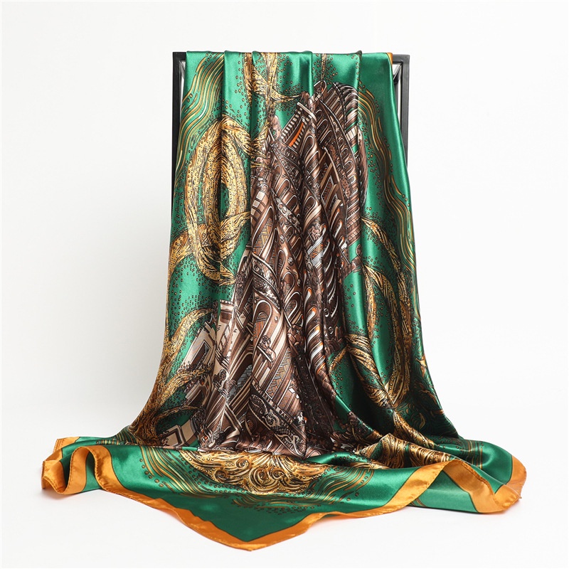 Khăn Vuông satin In Họa Tiết Thời Trang 90CM (35.4inch) WJ1003-138