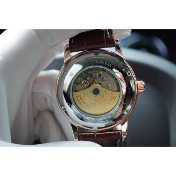 Đồng hồ Nam rolex, máy tự động, dây da mềm, full box, thẻ bảo hành 12 tháng - Đồng.hồ.tự.động.rolex | BigBuy360 - bigbuy360.vn