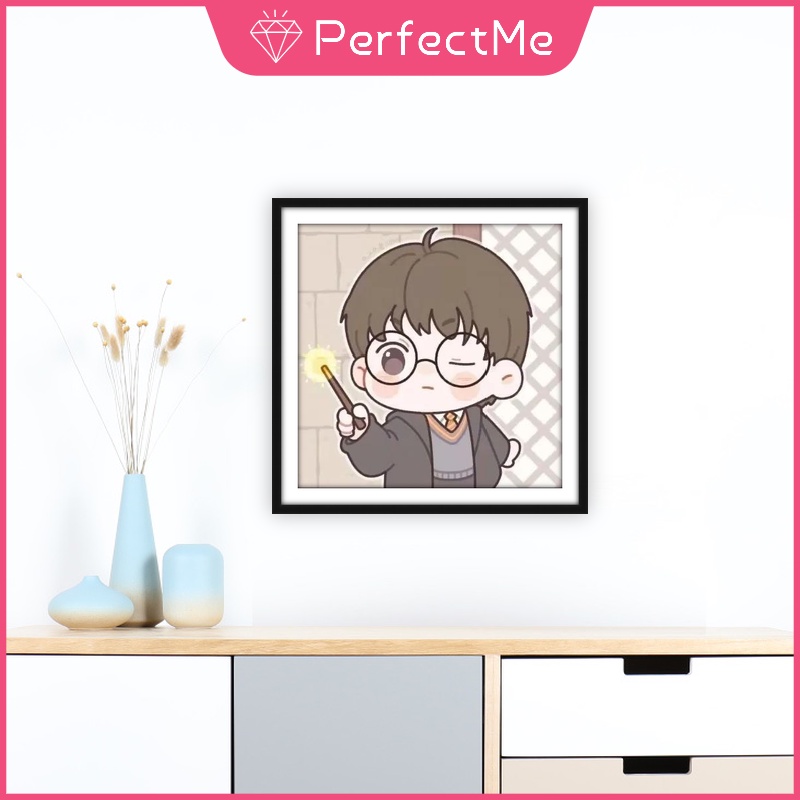Bộ Tranh Đính Đá 5D Họa Tiết Hoạt Hình Harry Potter Độc Đáo Kích Thước 30x30cm Trang Trí Nhà Cửa DIY