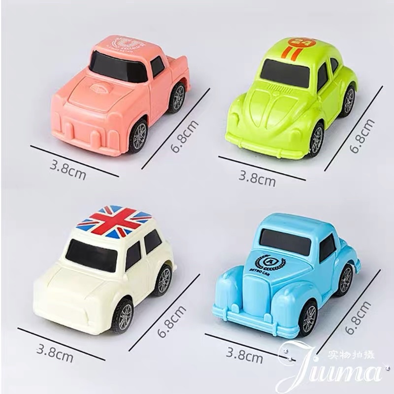 Set 4 xe hơi mini cooper trang trí bánh