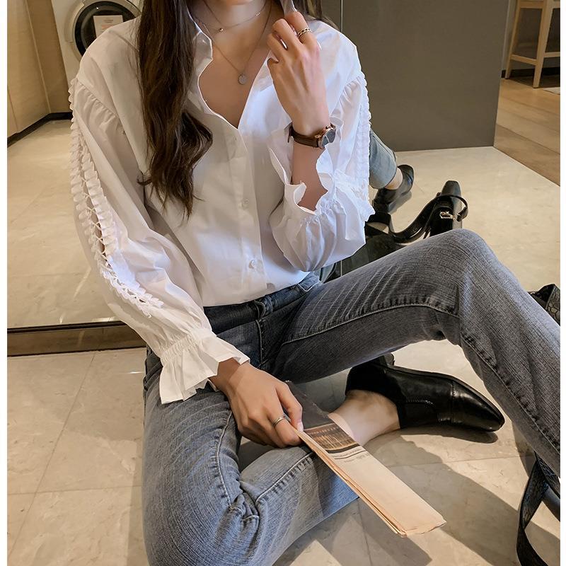 Áo Sơ Mi Dài Tay Dáng Rộng Cỡ Lớn Thiết Kế Mới Cho Nữ