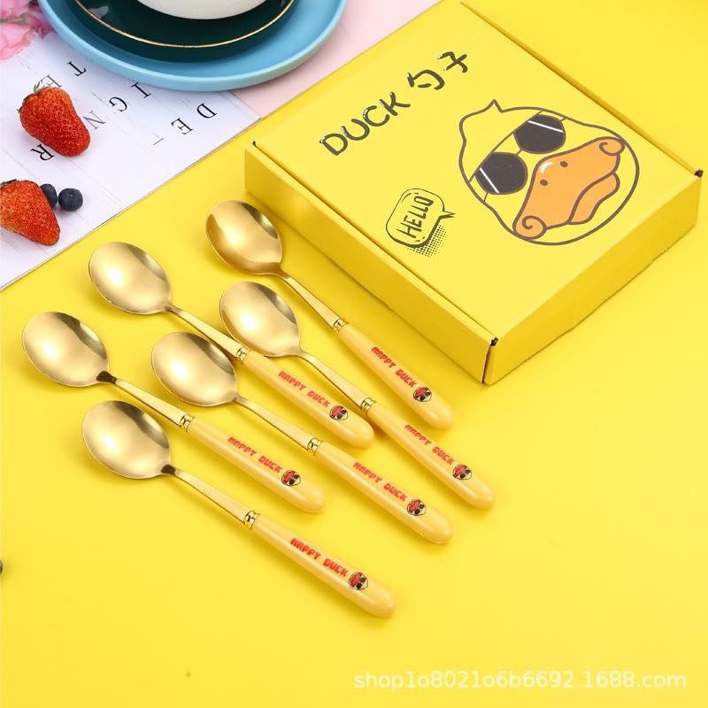 Set 6 Thìa Vịt Vàng Siêu Xinh