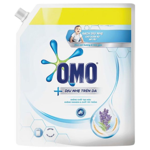 [Mã HCMST5 giảm 10K đơn 99K] Nước giặt Omo Dịu Nhẹ 3.7kg/2kg