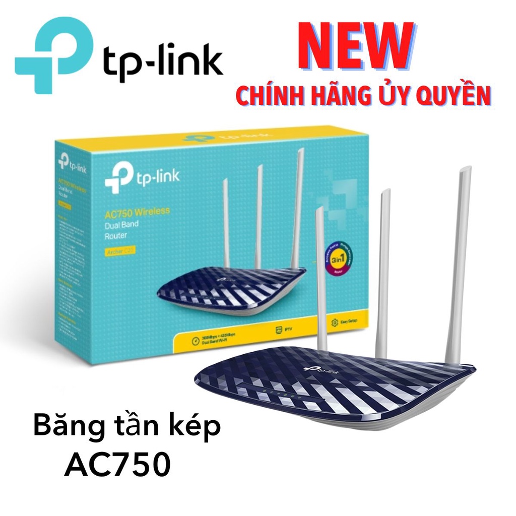 Bộ phát Wifi Tplink 2 3 4 Râu 840N 820N 841N C20 C50, Cục phát Wifi Tplink Xuyên tường 2.4Ghz 5.0Ghz