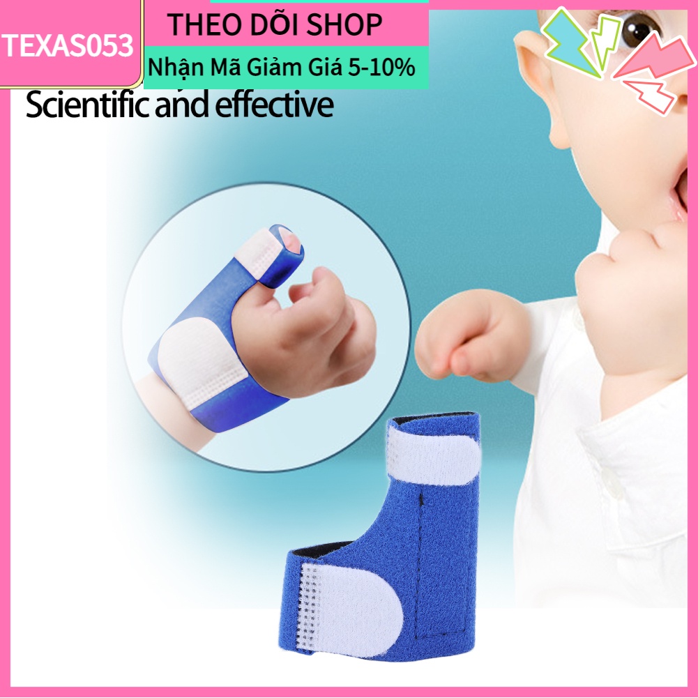 Đai nẹp ngón tay em bé hỗ trợ Bảo vệ Chỉnh Hình cố định ngón tay màu xanh