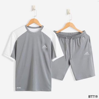 Đồ bộ Thể thao nam Adidas mùa hè cao cấp bộ quần áo nam Vải thun kim mịn thông hơi thấm mồ hôi cực tốt