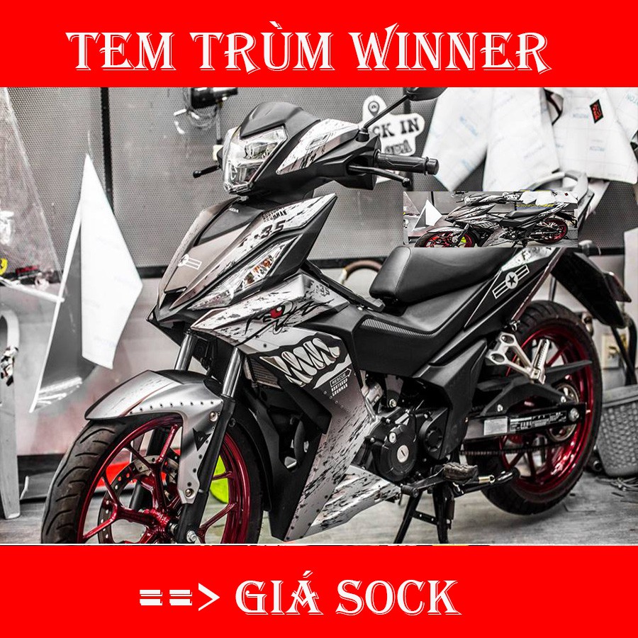 Tem Trùm Winner Cá Mập Bạc cao cấp