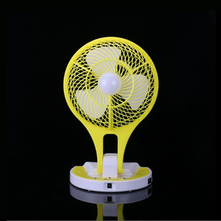 Quạt tích điện, Quạt tích điện mini gấp gọn đa năng có đèn led siêu sáng,nhỏ gọn tiện dụng