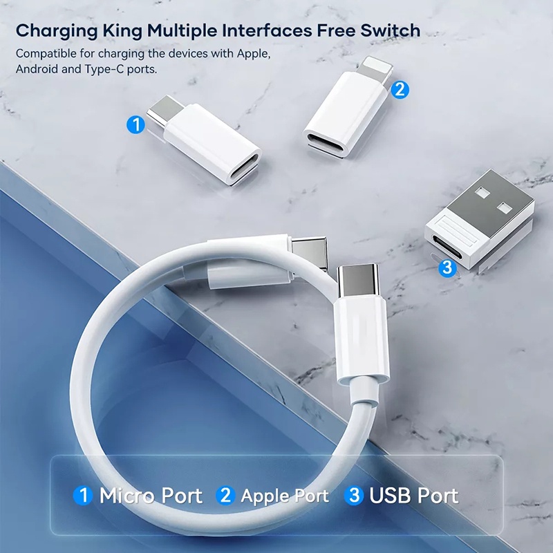 Cáp Sạc Truyền Dữ Liệu USB 5 Trong 1 60W Cho Điện Thoại Type C