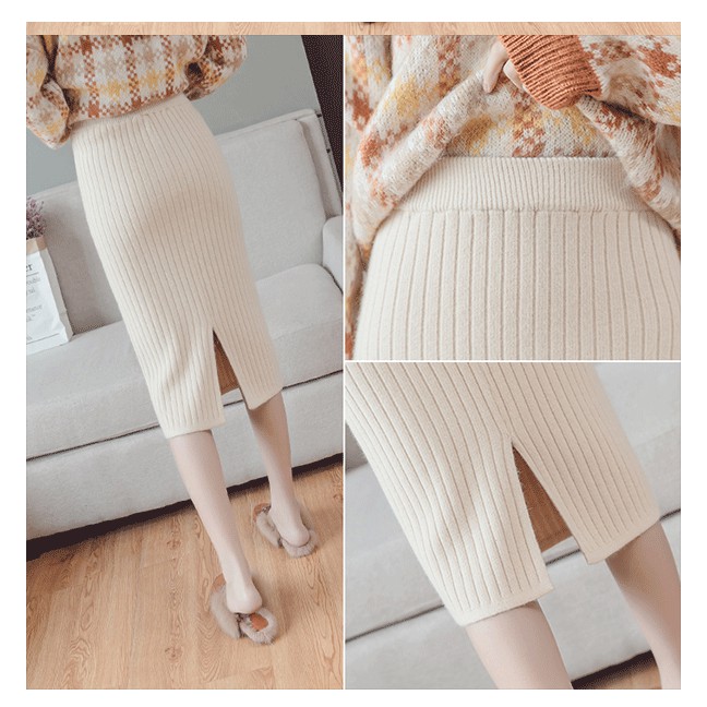 [SẴN HÀNG] CHÂN VÁY LEN DÀI XẺ SAU CHẤT DÀY DẶN | BigBuy360 - bigbuy360.vn