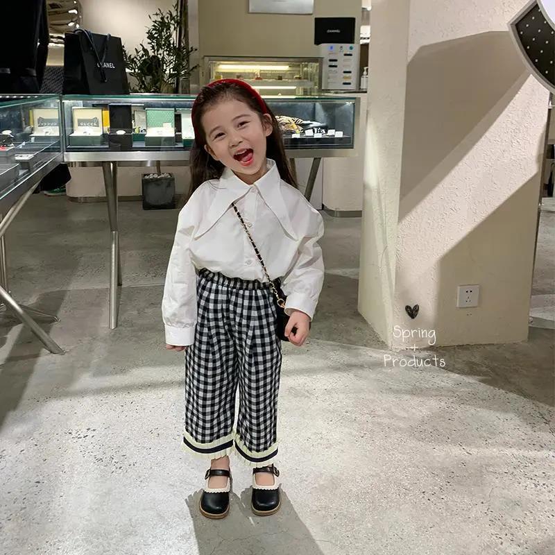 [Babycat] Hàng Có Sẵn Quần Dài Dáng Rộng Phong Cách Hàn Quốc Nhật Bản Thường Ngày Thời Trang Mùa Xuân Cho Bé Gái