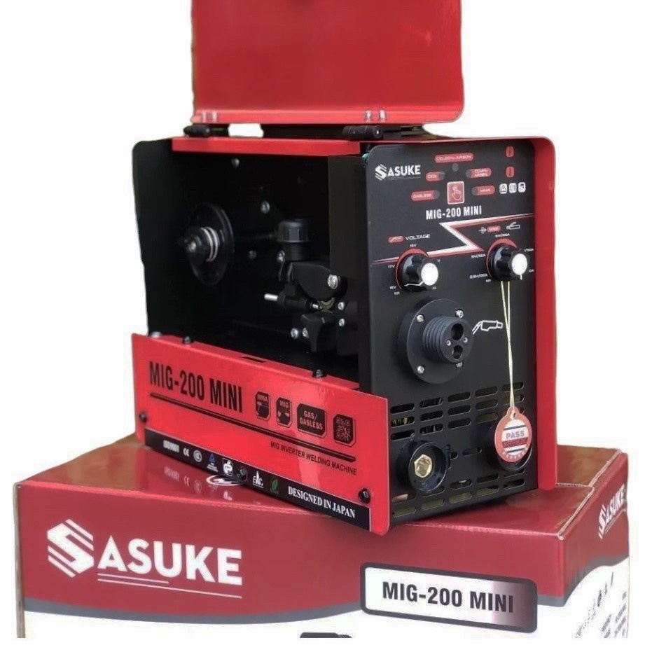 Máy Hàn Sasuke MIG-200mini không Khí 3 Chức Năng, súng hàn tháo rời + 1kg Dây Hàn