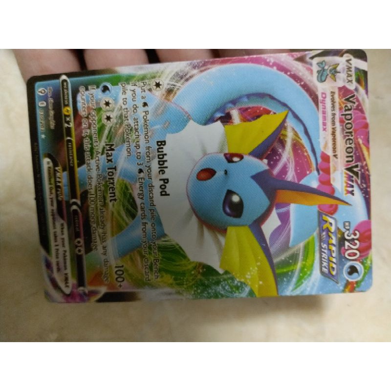 01 thẻ bài pokemon v/vmax của eeveelutions