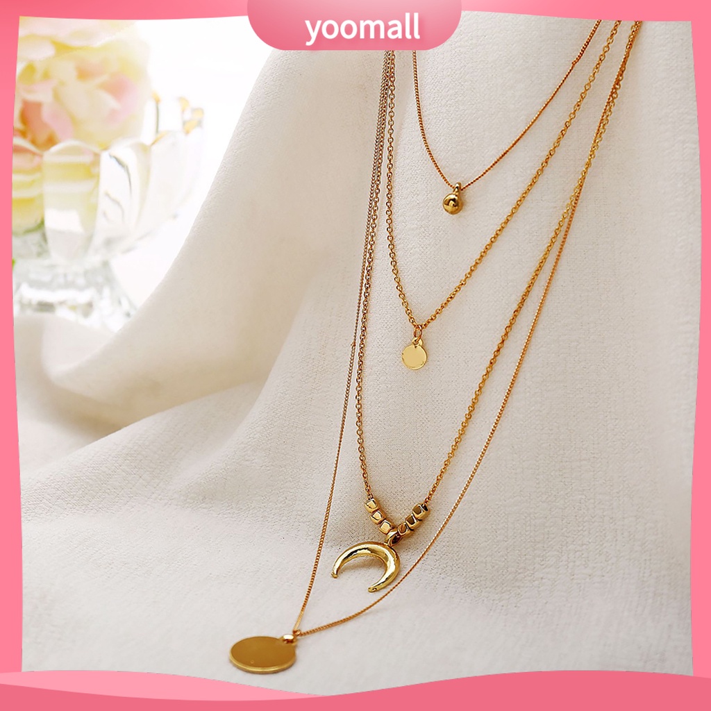 Vòng cổ Dài Bằng Thép Không Gỉ Màu Sắc Tinh Tế Dành Cho Nữ