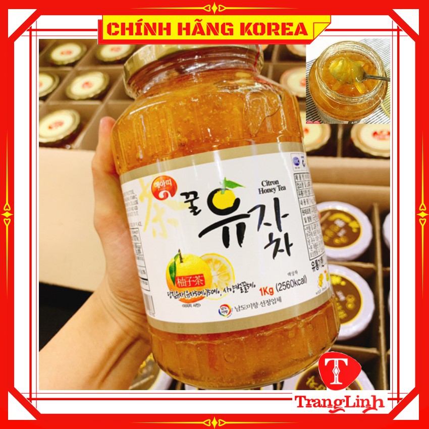 Mật ong chanh hàn quốc MasilRaon lọ 1kg - Trà chanh mật ong chính hãng - tranglinhkorea