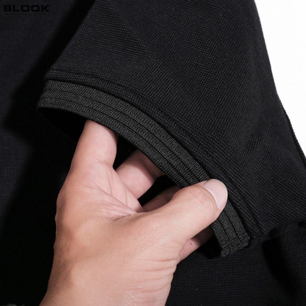 Áo polo nam premium BLOOK Vải thun gân cá sấu màu Đen in logo BS sang trọng mã 33291 (HÌNH THẬT) | BigBuy360 - bigbuy360.vn