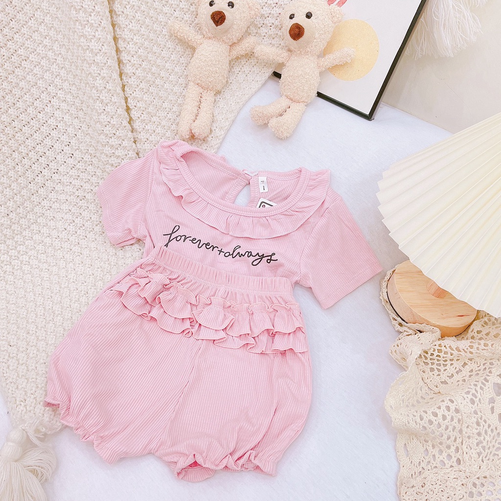 SET24 - Bộ bé gái, Bộ thun lạnh xuất Hàn cực xinh cho bé từ 5-18kg