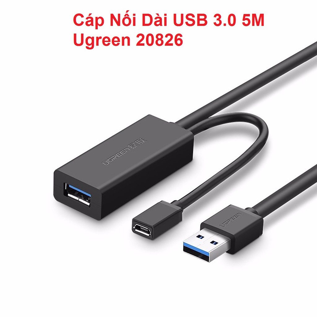 Cáp Nối Dài USB 3.0 5M Ugreen 20826