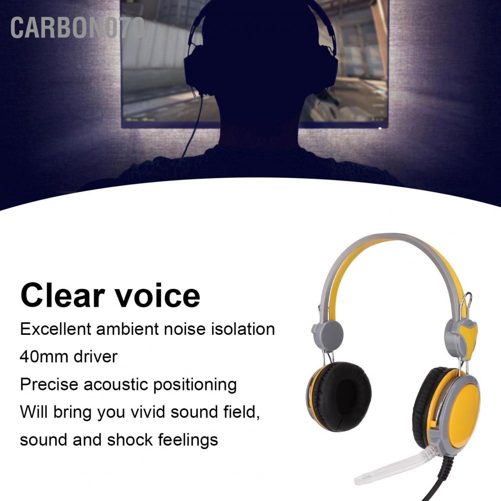 Tai nghe chụp tai chơi game có dây chống đứt âm thanh stereo tích hợp micro khử tiếng ồn cho máy tính