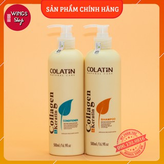 🛑FreeShip🛑Dầu gội xả Colatin Collagen Tơ Tằm Phục hồi tóc khô xơ, dưỡng tóc mềm mượt, ngăn rụng tóc| Hàng Chính Hãng