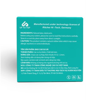 Bao Cao Su UP Siêu mỏng 0.ZERO (Hộp 3C)