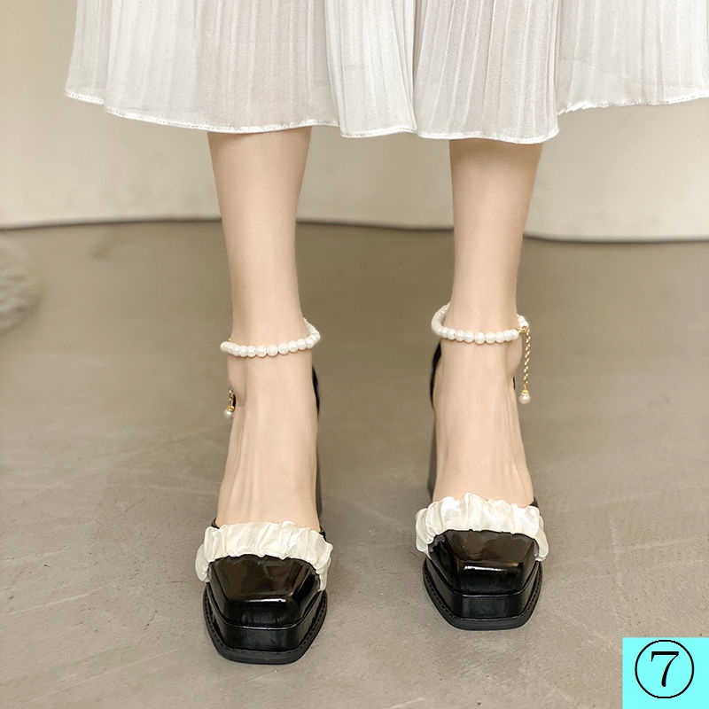 Giày Sandal Cao Gót 2022 Hở Ngón Đính Nơ Thời Trang Mùa Hè Mới Cho Nữ