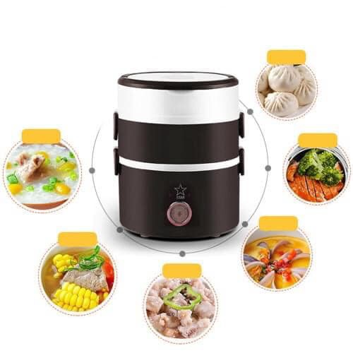 HỘP CƠM GIỮ NHIỆT 3 TẦNG STAR HOT LUNCH BOX, DÙNG CHO DÂN VĂN PHÒNG - GIA DỤNG CMAXX