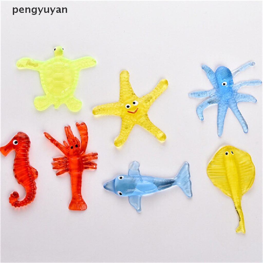 Đồ Chơi Bóp Chất Liệu Mềm Mại Hình Động Vật Biển / Cá Mập / Sao Biển Dễ Thương Cho Bé