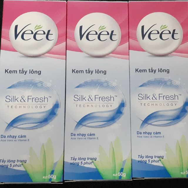 Kem Tẩy Lông Dành Cho Da Nhạy Cảm VEET Silk & Fresh Sensitive Tuýp 50g | BigBuy360 - bigbuy360.vn