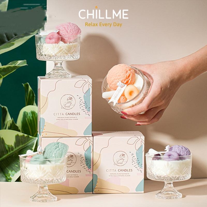 Nến thơm ly kem Citta khử mùi phòng decor không khói hương thơm tự nhiên thư giãn trang trí làm quà tặng