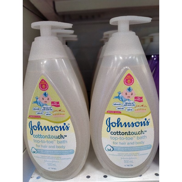 Sữa tắm gội toàn thân Johnson cotton touch  500ml