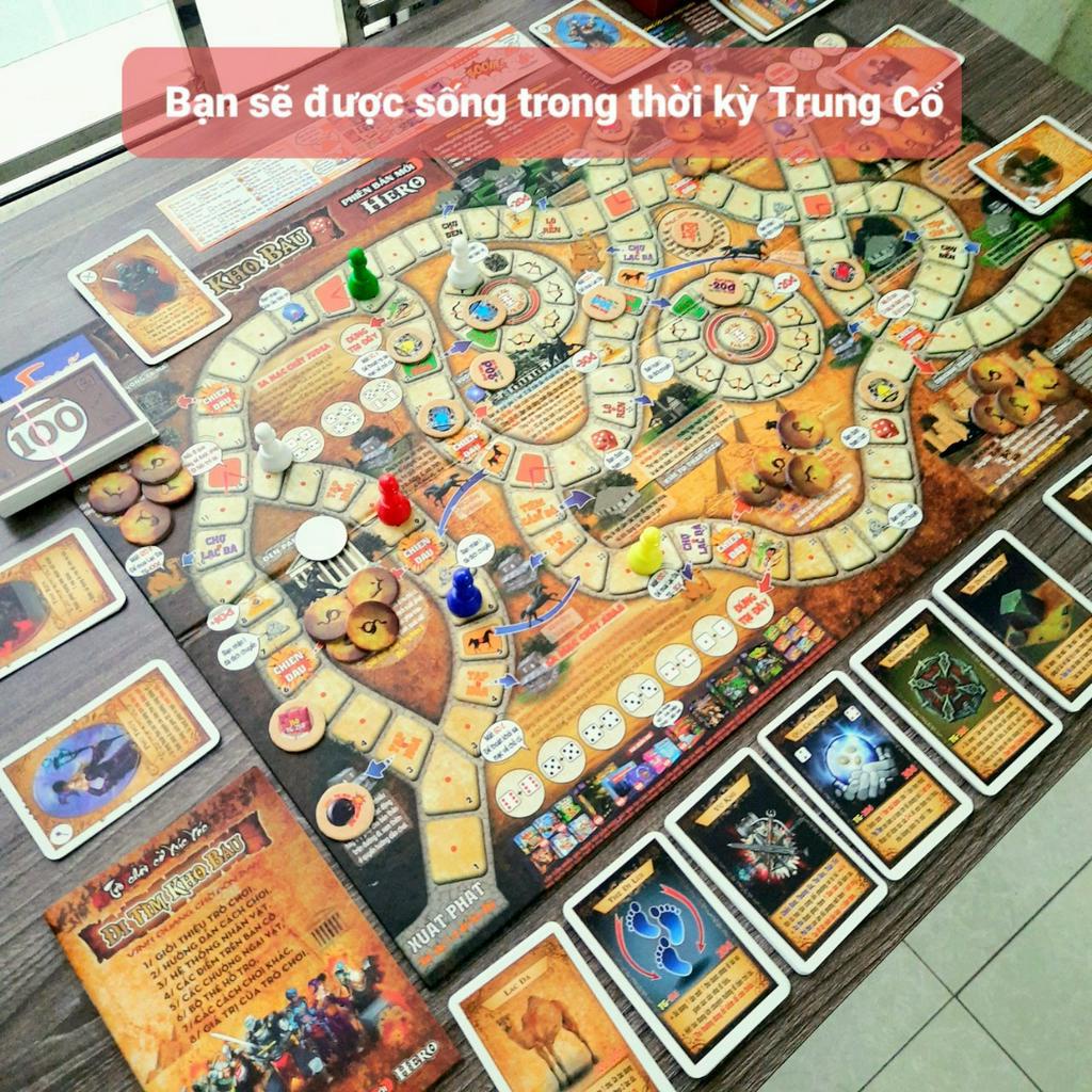 Board game-Đi tìm kho báu Phiên Bản HERO Foxi-Đồ chơi trẻ em phát triển AQ-EQ-IQ-siêu siêu hay