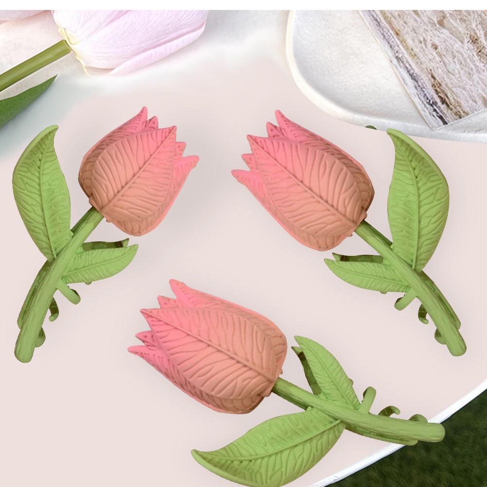 Hoa Tulip Tóc Móng Vuốt Kẹp Tóc Hoa Cho Nữ Cá Mập Kẹp Mũ Đội Đầu Trang Điểm Tắm Phụ Kiện Tóc