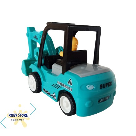 ĐỒ CHƠI XE CẦN CẨU ĐẨY TRỚN CHẠY NHANH, CÓ NGƯỜI NGỒI LÁI