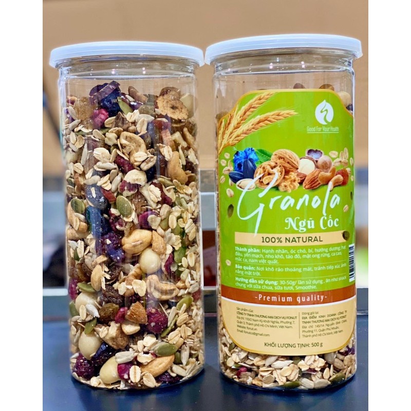 Ngũ cốc Granola mật ong, trà xanh, socola, Đặc Sản Ngon Lạ Đà Lạt