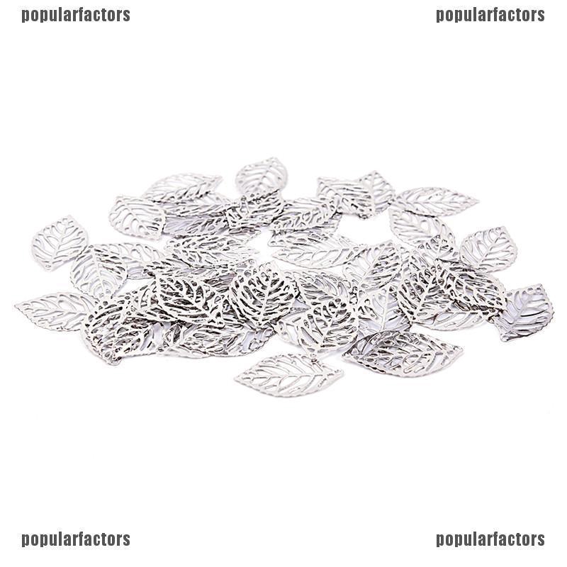 Bộ 50 Chiếc Lá Kim Loại Làm Trang Sức