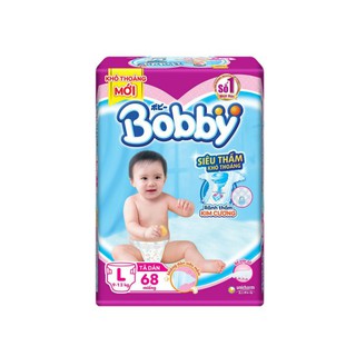 Combo 2 bịch Tã dán Bobby S80,M76,L68,XL62,XXL56 mới