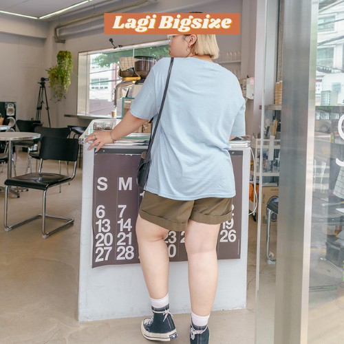 Áo phông, áo thun nữ form rộng tay lỡ trơn unisex BIGSIZE từ 50KG đến 90KG - LAGI BÉO