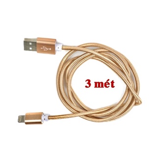 💥💥[Sale Sập Sàn] Dây Cáp Sạc Dài 3M Dây Dù, Sạc Nhanh- Dành cho Ipone và Samsung siêu bền