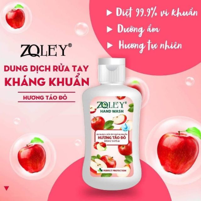 Nước rửa tay Zoley 100ml hương táo