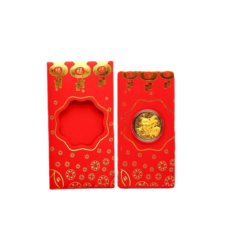 bao lì xì hình hổ hoạt hình 2022 Gold Coin New Year Gifts Red Envelope Angpao