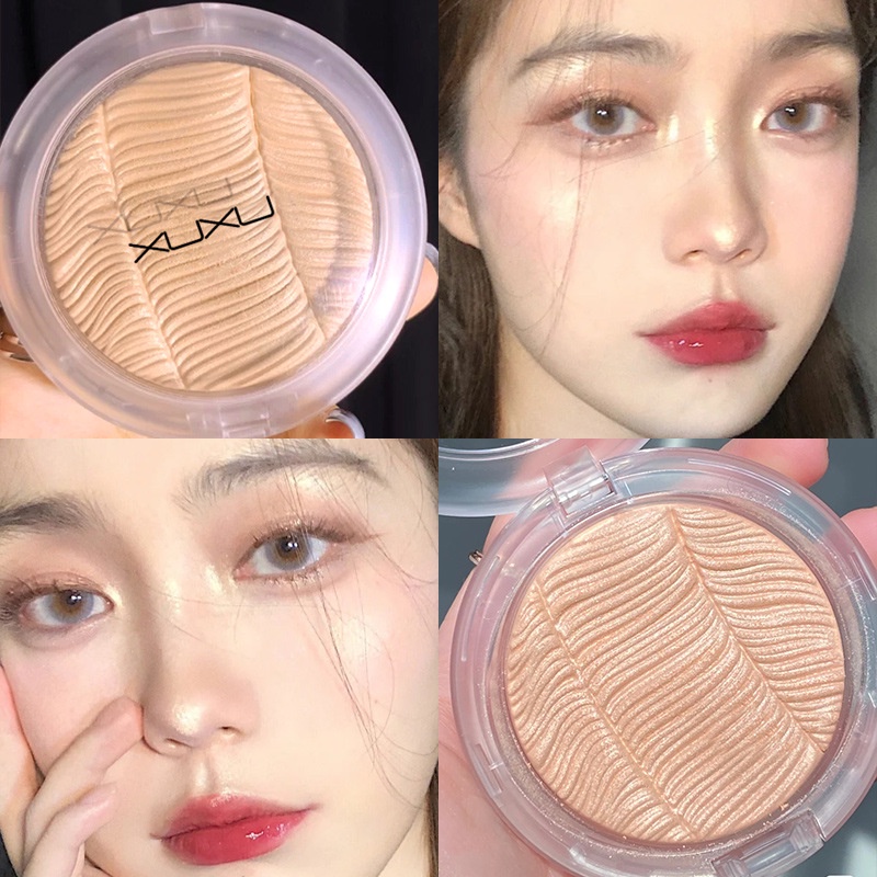 XUXU Sunshine Peach Highlighter Repairing Palette Glittering Face Natural Blush Repairing Makeup