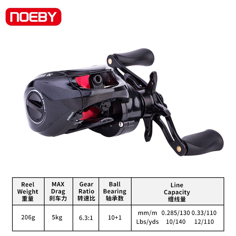 máy câu lure -máy câu ngang noeby leisure tay trái tay phải - máy câu