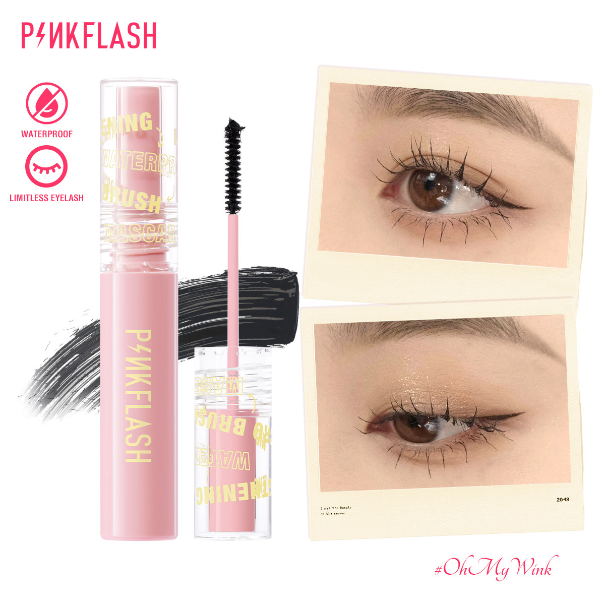 [Hàng mới về] Mascara làm dày mi PINKFLASH OhMyWink chuyên dụng làm đẹp cho nữ